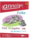 Fella Mähdrescher FSM 180 Jupiter & VW Boxermotor Typ 122/2 Bild- Bedienungsanleitung & Wartungsanleitung - annoligno 1048